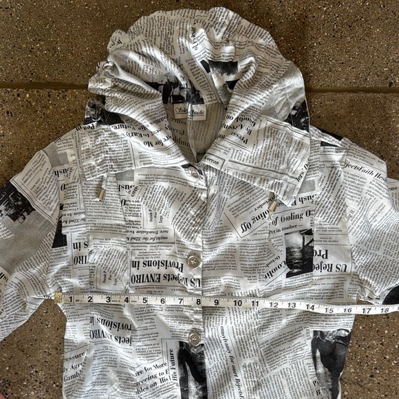 Sole Dione Stuido Vintage Newspaper Button Down Shirt - Picture 6 of 9